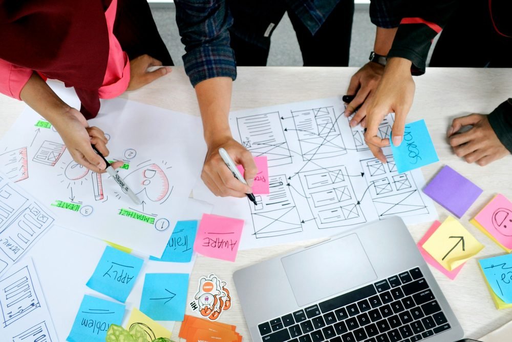 Designing the first configurable automation with wireframes and sticky notes